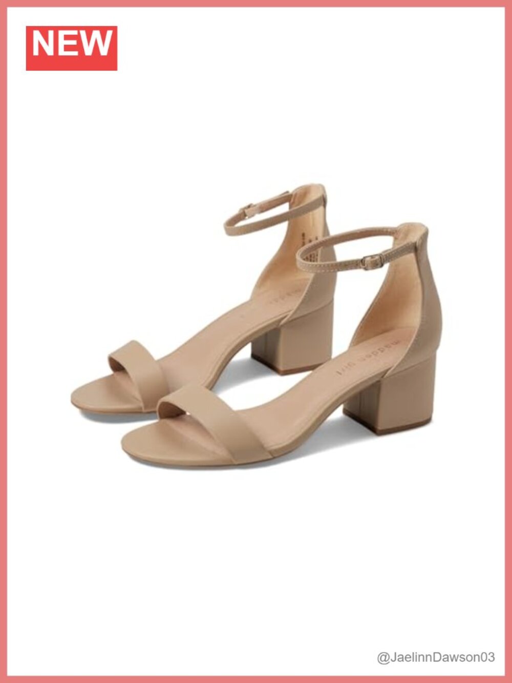 Madden Girl Ileana Block Heel Sandals Open Toe Ankle Strap Buckle